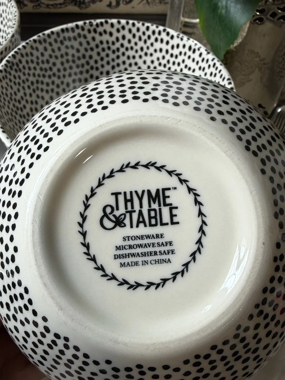 Thyme & table bowl